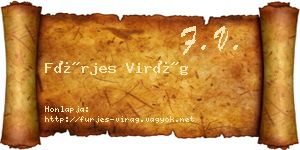 Fürjes Virág névjegykártya