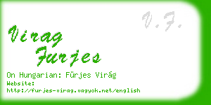 virag furjes business card