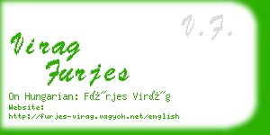 virag furjes business card